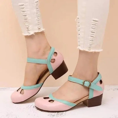 Sandalias Tacón Bloque Mujer Comodas Elegantes