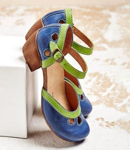 Sandalias Tacón Bloque Mujer Comodas Elegantes