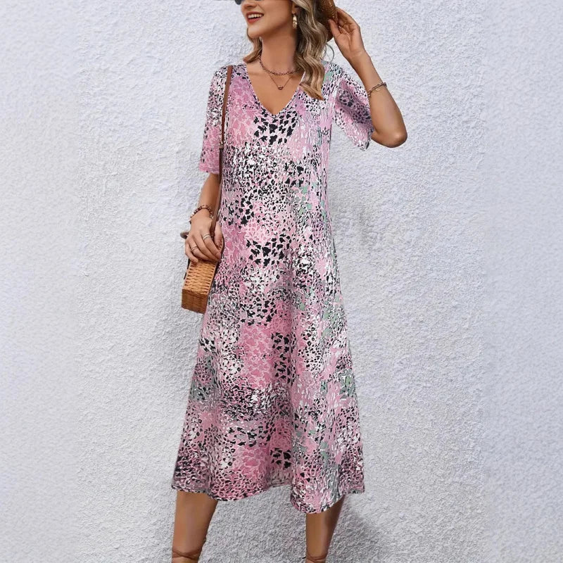 Vestido Midi Mujer Largo Fluido Elegante Casual - Mavetta