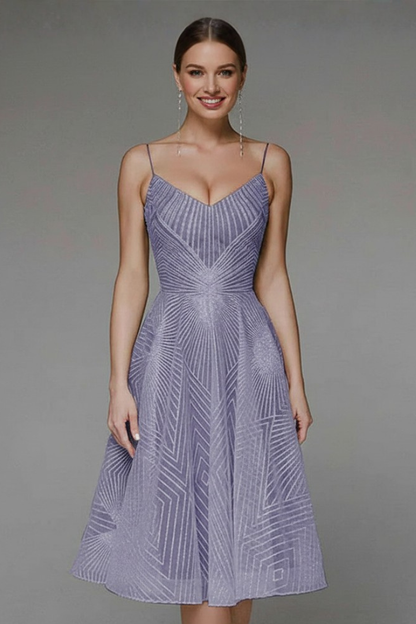 Vestido Midi Mujer Acampanado Corte Elegante