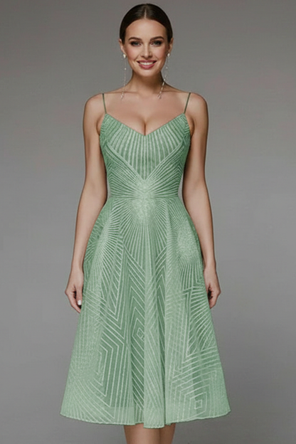 Vestido Midi Mujer Acampanado Corte Elegante