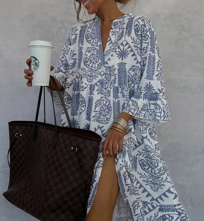 Vestido Bohemio Mujer de Manga Larga Veraniego