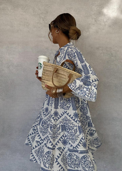 Vestido Bohemio Mujer de Manga Larga Veraniego