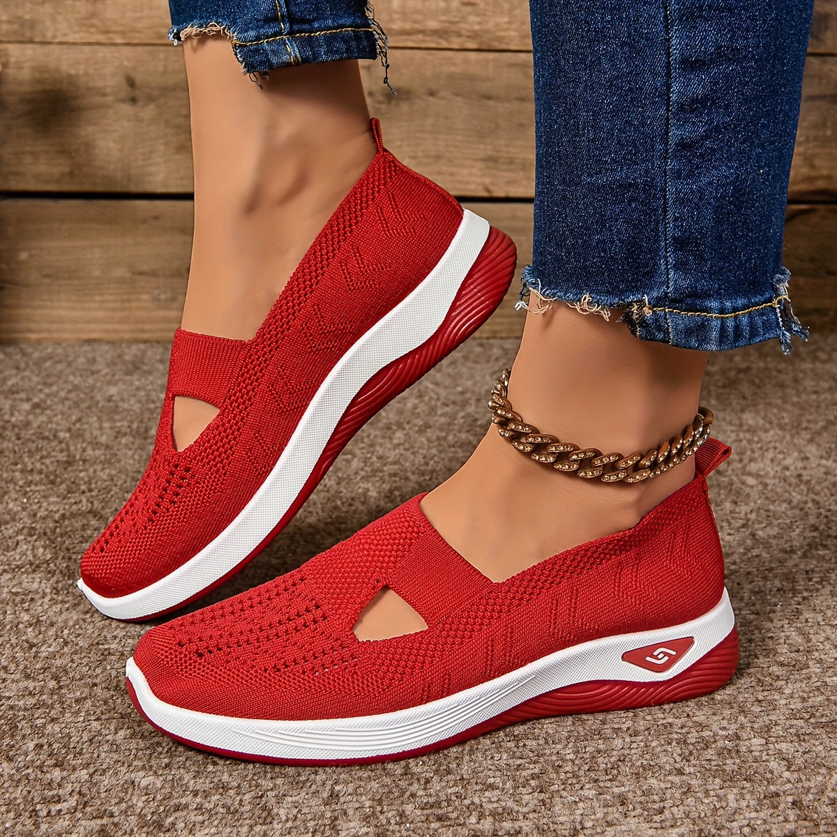 Zapatillas Slip-On Mujer con Tacón Cuña Comodas