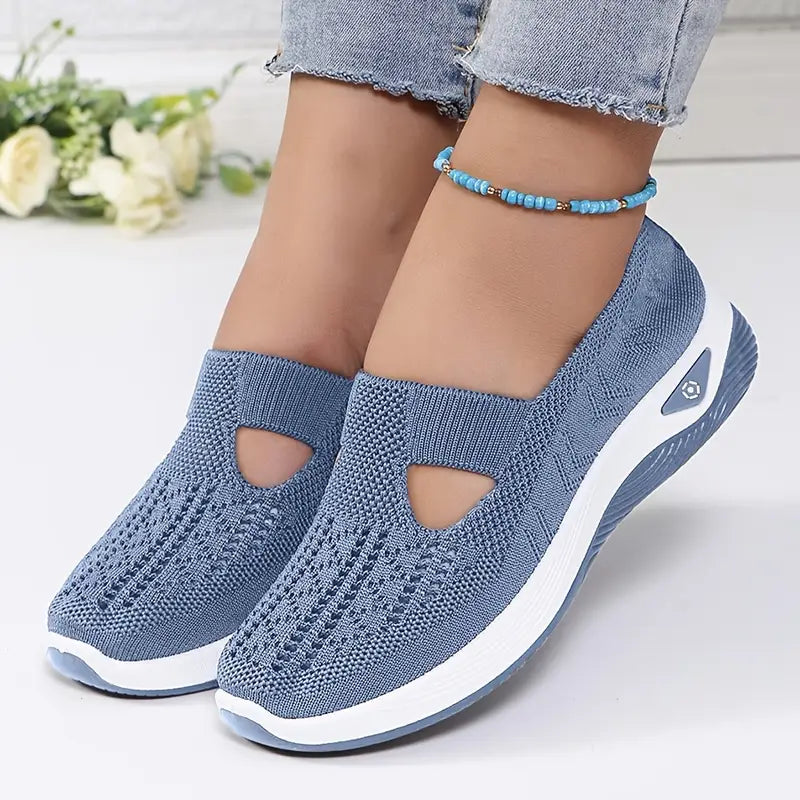 Zapatillas Slip-On Mujer con Tacón Cuña Comodas