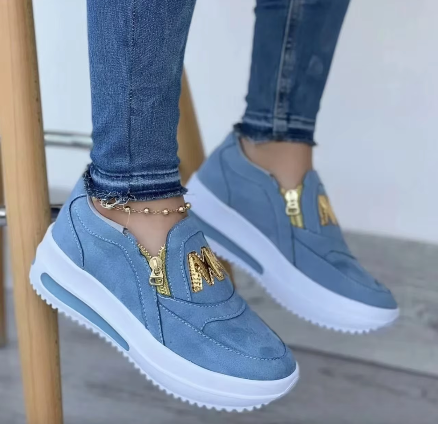 Zapatillas Plataforma Mujer Suaves Comodas Ajuste Casual - Mavetta