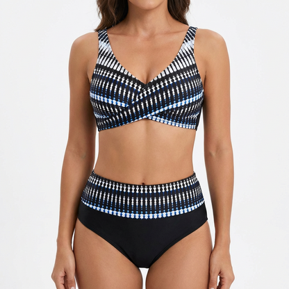 Bikini Mujer Cruzado Braguita Talle Alto Moderno