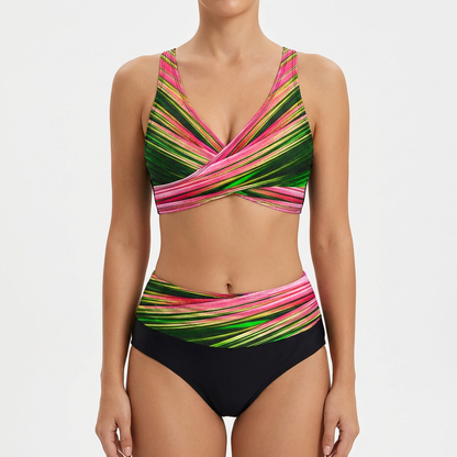 Bikini Mujer Cruzado Braguita Talle Alto Moderno