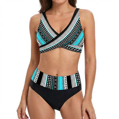 Bikini Mujer Cruzado Braguita Talle Alto Moderno - Mavetta