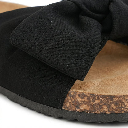 Sandalias Mujer con Lazo Decorativo Suela Plana Veraniegas