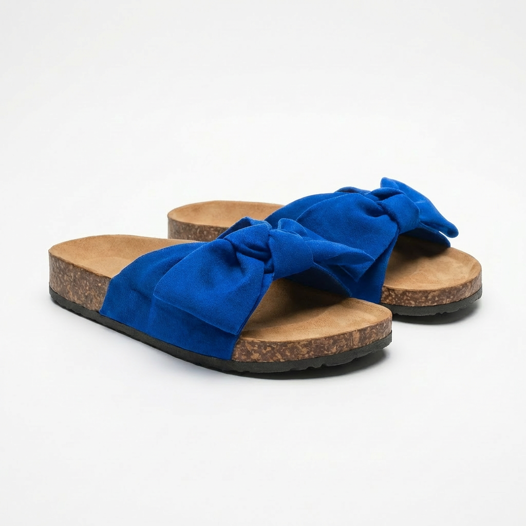 Sandalias Mujer con Lazo Decorativo Suela Plana Veraniegas