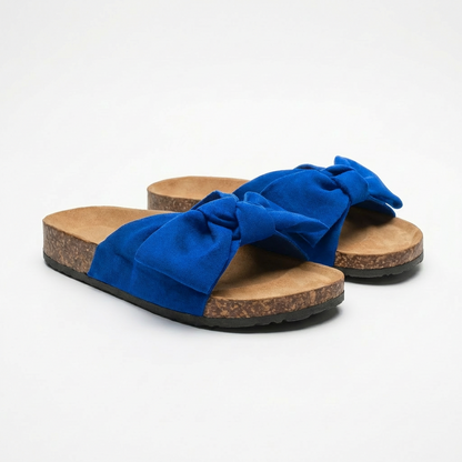 Sandalias Mujer con Lazo Decorativo Suela Plana Veraniegas