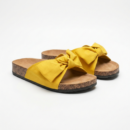 Sandalias Mujer con Lazo Decorativo Suela Plana Veraniegas