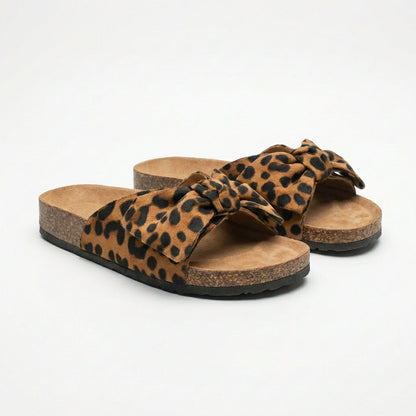 Sandalias Mujer con Lazo Decorativo Suela Plana Veraniegas