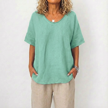 Túnica Mujer Cuello Redondo Corte Amplio Casual