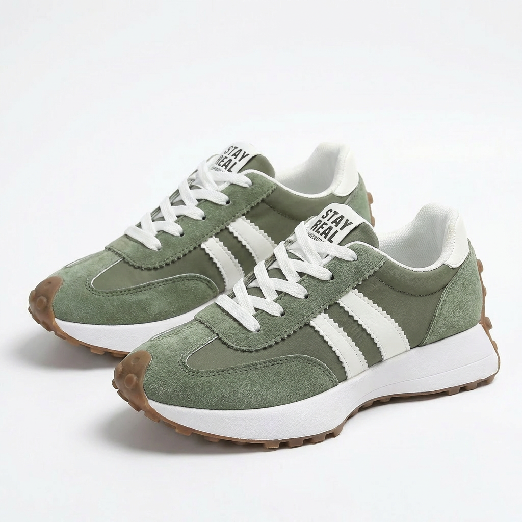 Zapatillas Mujer Deportivas Franjas Laterales Suela Plataforma