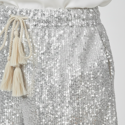 Bermudas Mujer con Brillantes Corte Ajustado