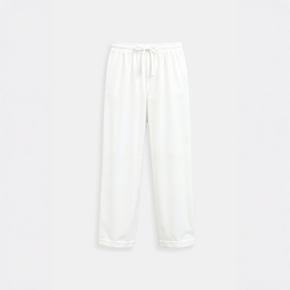 Pantalones Mujer Fluidos Algodón Cintura Elástica Ajuste Recto