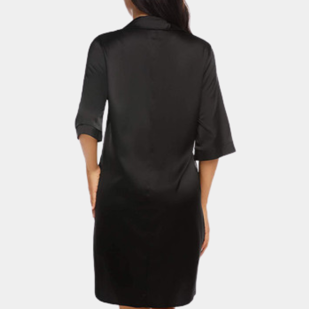 Camisón Mujer de Satén con Botones Ajuste Holgado