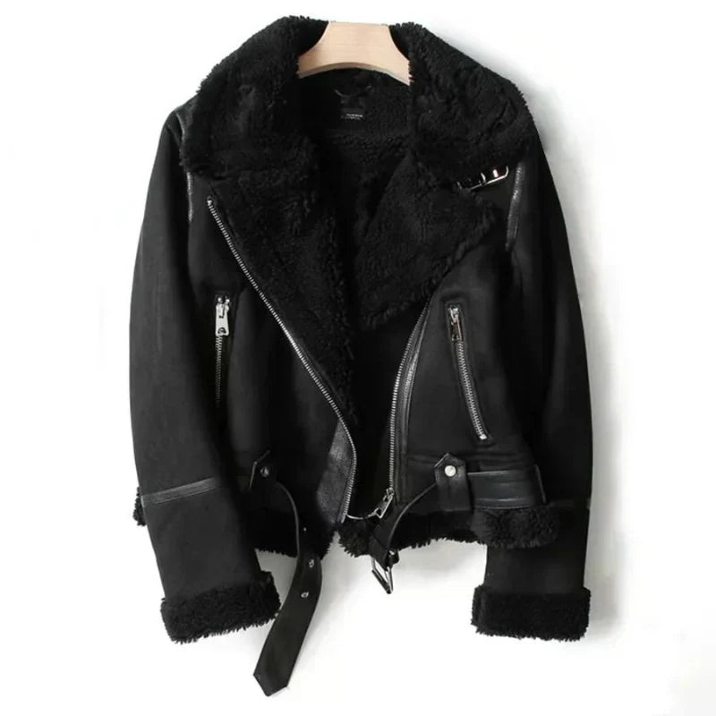 Chaqueta mujer con cinturón ajustable estilo casual