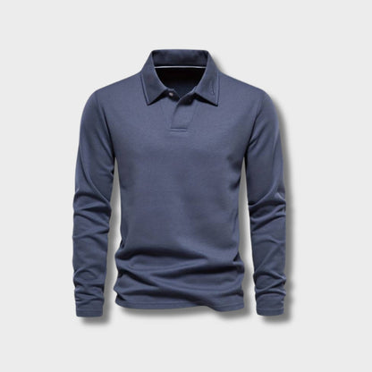 Polo Hombre Algodón Manga Larga Cuello Clásico - Mavetta