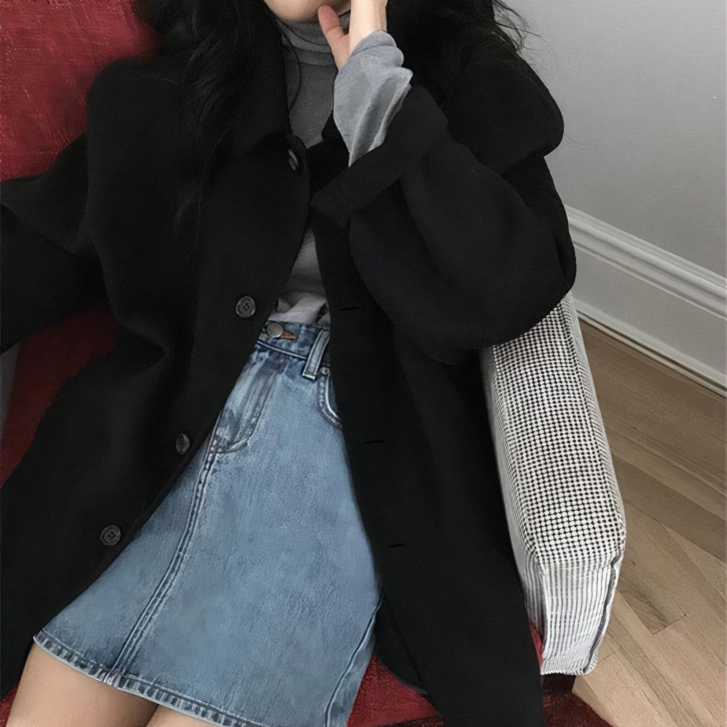 Abrigo Mujer de Lana Invierno Ajuste Clasico