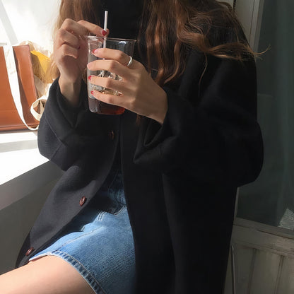 Abrigo Mujer de Lana Invierno Ajuste Clasico