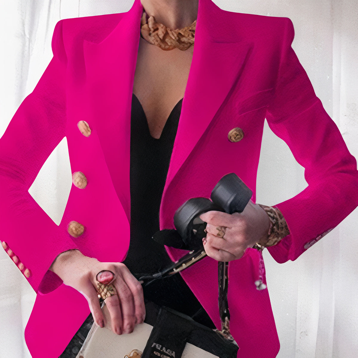 Chaqueta Mujer de Traje Moderna Ajuste Slim