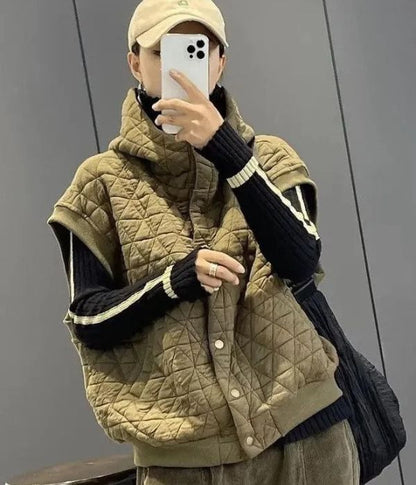 Chaleco Mujer Acolchado con Capucha Ajuste Regular
