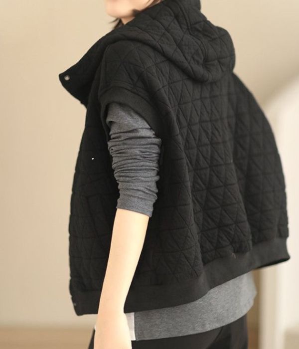 Chaleco Mujer Acolchado con Capucha Ajuste Regular
