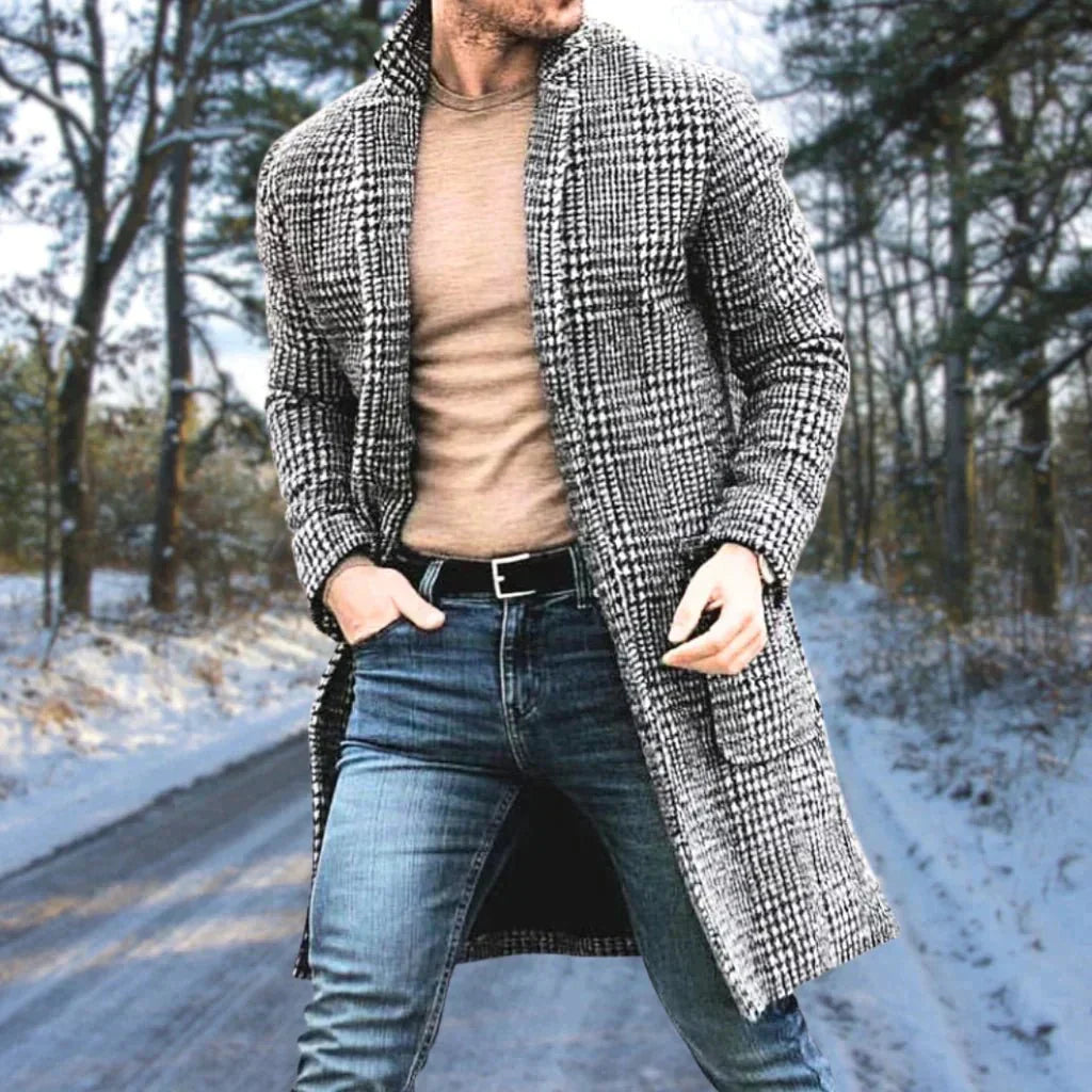Chaqueta Hombre de Cuadros Media Longitud Ajuste Clásico - Mavetta