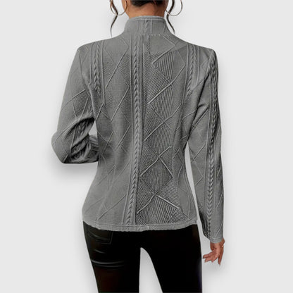 Blazer Mujer con Textura Estructurada Corte Entallado