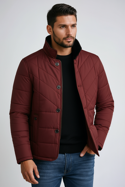 Chaqueta Hombre Invierno Cuello Alto Cremallera