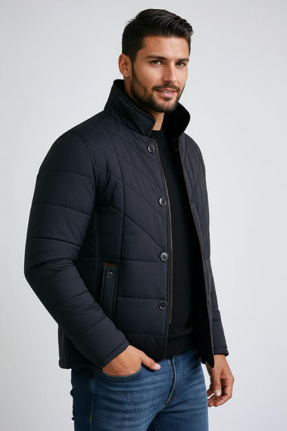 Chaqueta Hombre Invierno Cuello Alto Cremallera