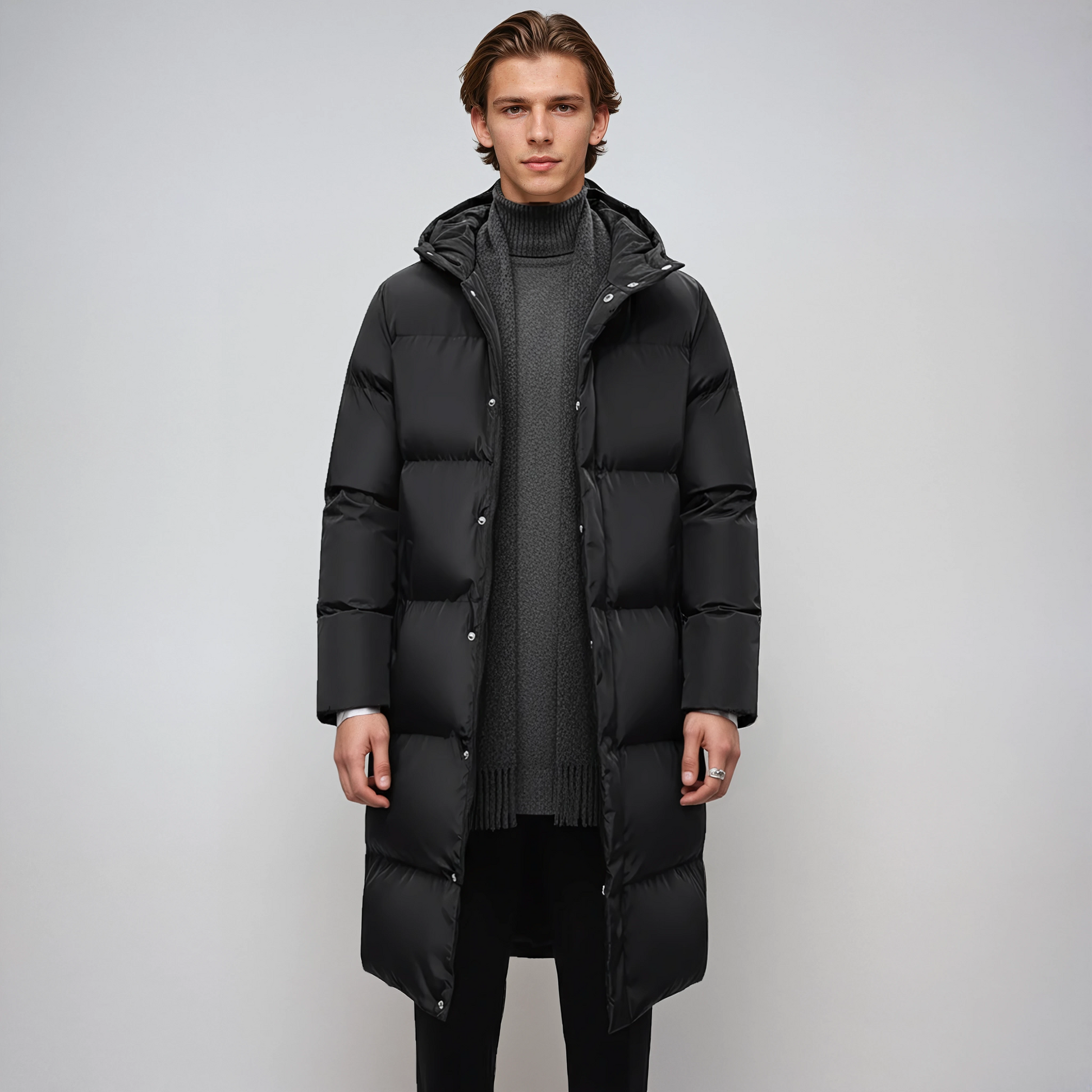 Chaqueta Hombre Acolchada Invierno con Capucha Ajuste Regular - Mavetta