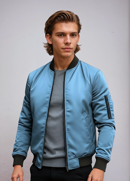 Cazadora Bomber Hombre con Cremallera Estilo Urbano - Mavetta