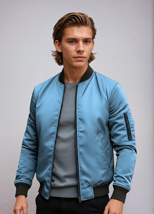 Cazadora Bomber Hombre con Cremallera Estilo Urbano - Mavetta