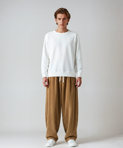 Pantalón Hombre de Pana Ajustable Corte Ancho - Mavetta
