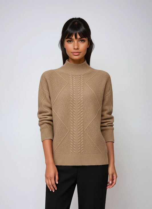 Jersey Mujer de Punto Ochos Cuello Alto - Mavetta
