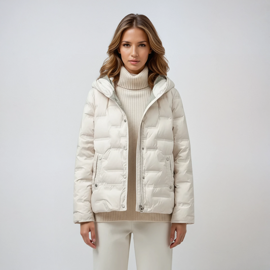 Abrigo Mujer Acolchado Invierno con Capucha Ajuste Regular - Mavetta
