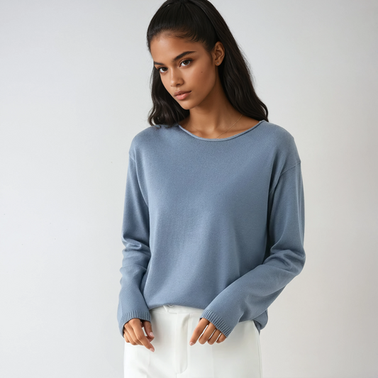 Jersey fino Mujer Cuello Redondo Manga Larga - Mavetta