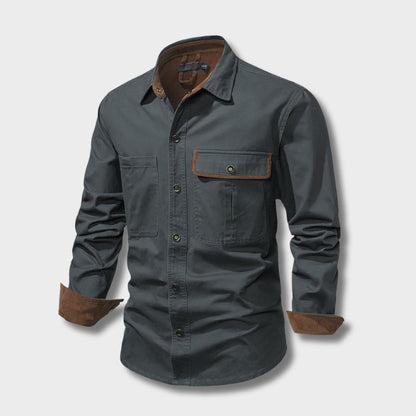 Camisa hombre ligera de tela suave ajuste cómodo