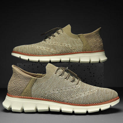 Zapatos Brogue Hombre de Malla Suela Goma Flexible Cordones