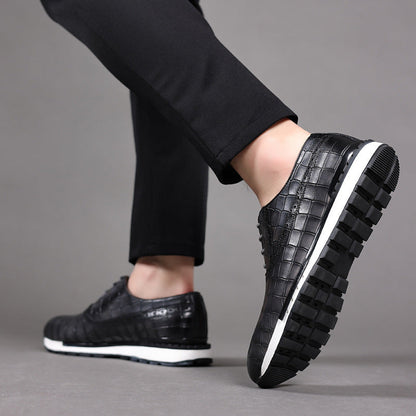 Zapatos Oxford Hombre de Cuero Genuino Suela Goma Cordones