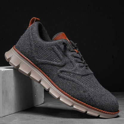 Zapatos Oxford Hombre Cuero Sintético Suela Goma Cordones