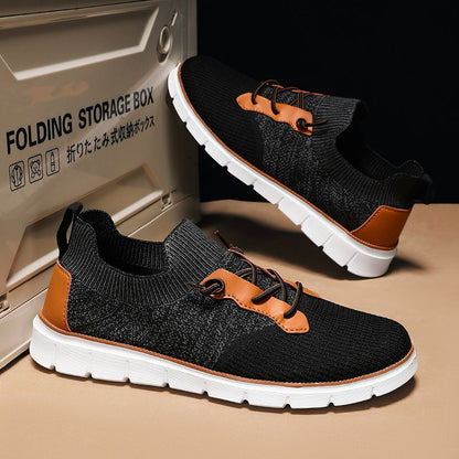Zapatillas deportivas hombre malla transpirable suela goma cordones