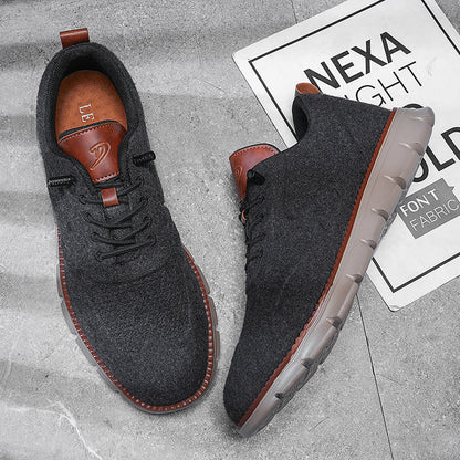 Zapatos Oxford Hombre Cuero Sintético Suela Goma Cordones