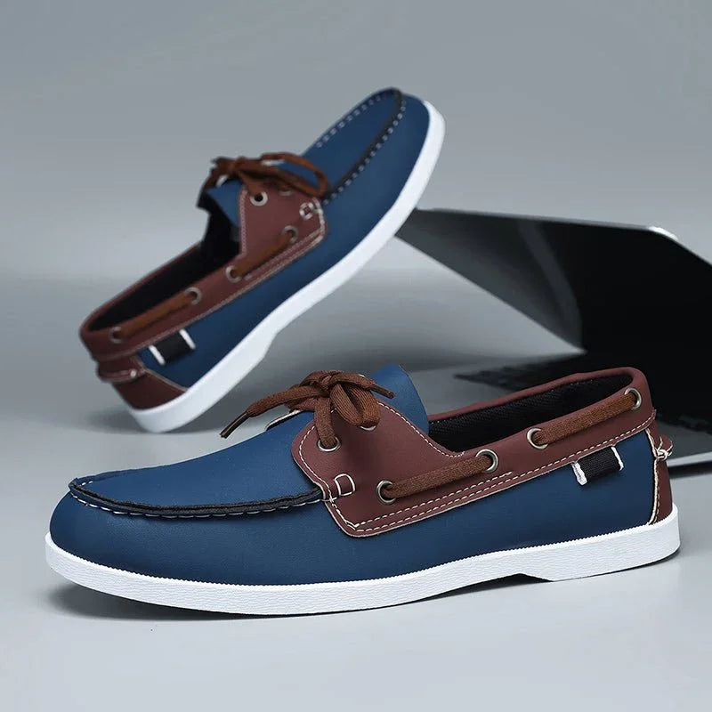 Mocasines Hombre de Lona Suela de Goma Estilo Slip-On