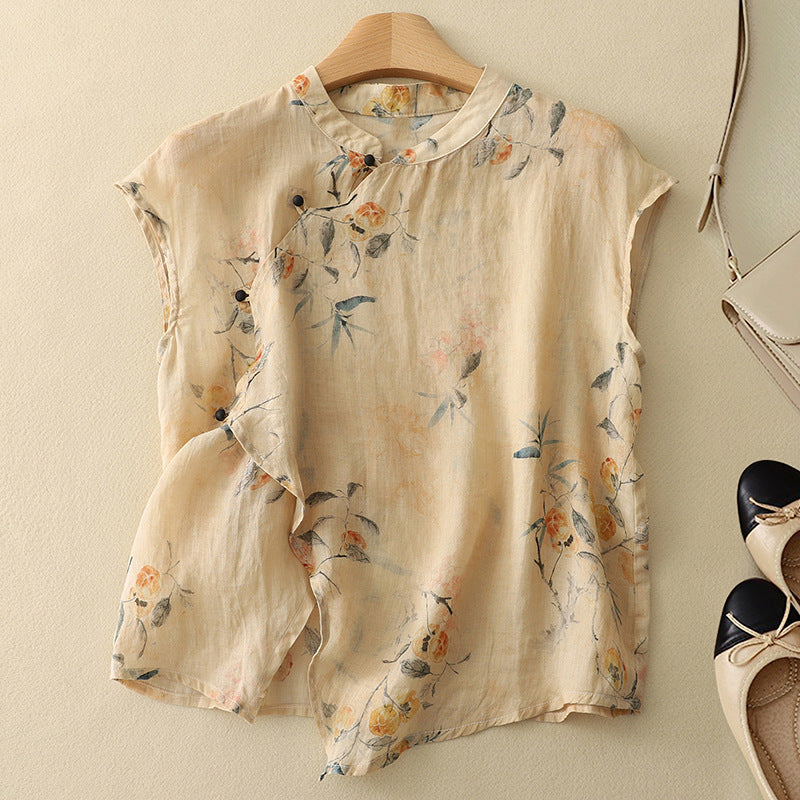 Mujer sin Mangas Estilo Vintage Sofisticado - Mavetta