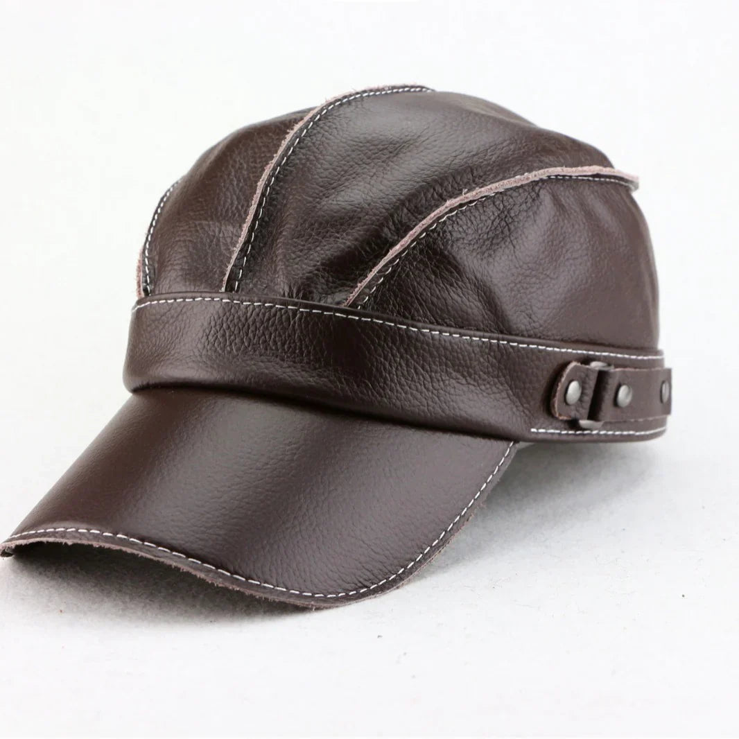 Gorra Hombre de Cuero Ajuste Clasico